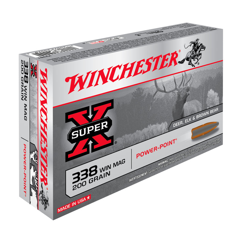 Lot de 2 boîtes WIN Super X Power-Point .338 Win Mag 200 gr x20