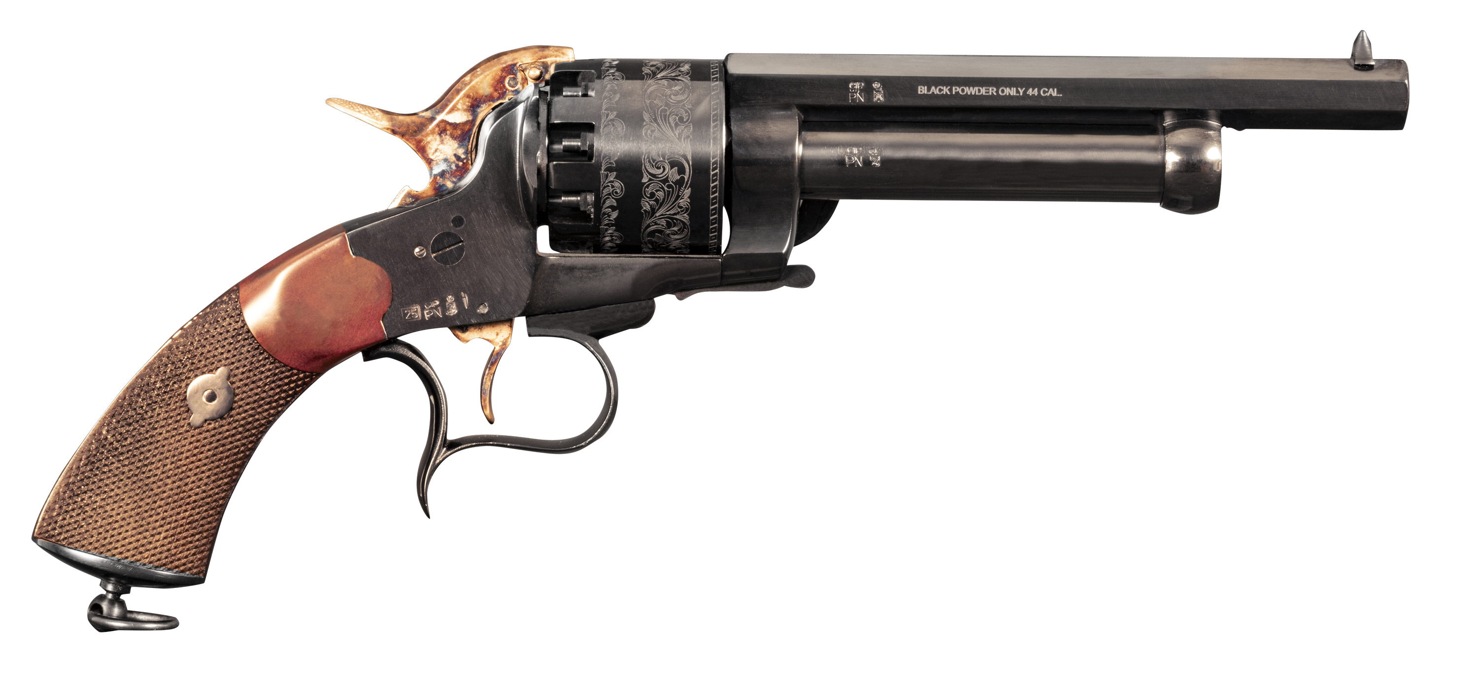 REVOLVER À POUDRE NOIRE PIETTA 1862 LE MAT CAVALRY ACIER BRONZÉ 6.75