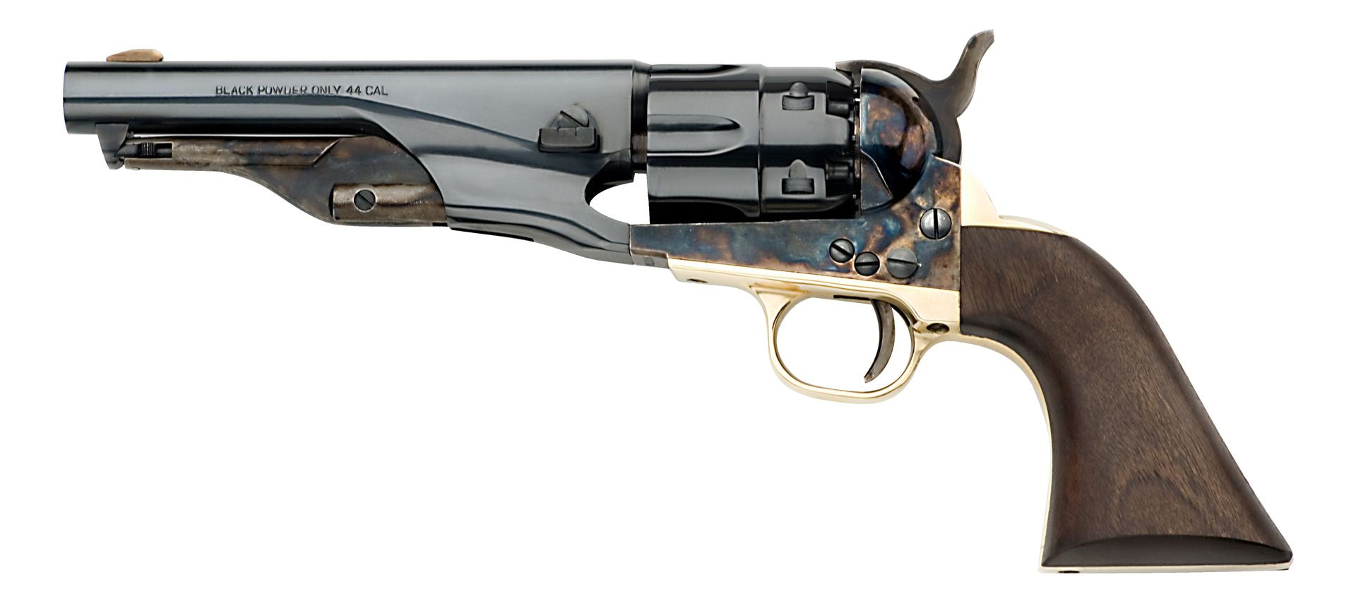 RÉVOLVER À POUDRE NOIRE PIETTA 1862 COLT POCKET POLICE SHERIFF ACIER 5 1/2