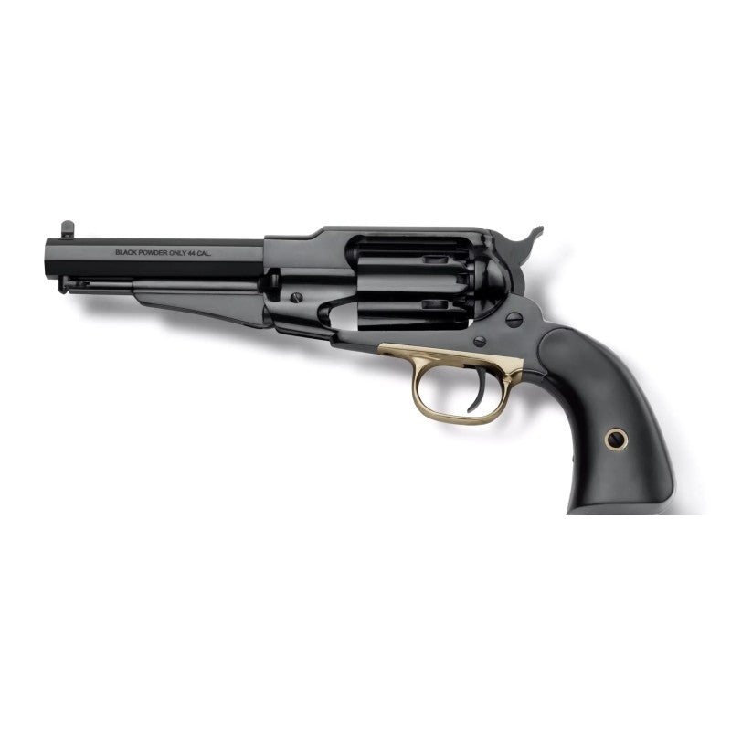 Revolver à poudre noire PIETTA 1858 Remington Sheriff Snubnose Black Grip .44 PN 5½″