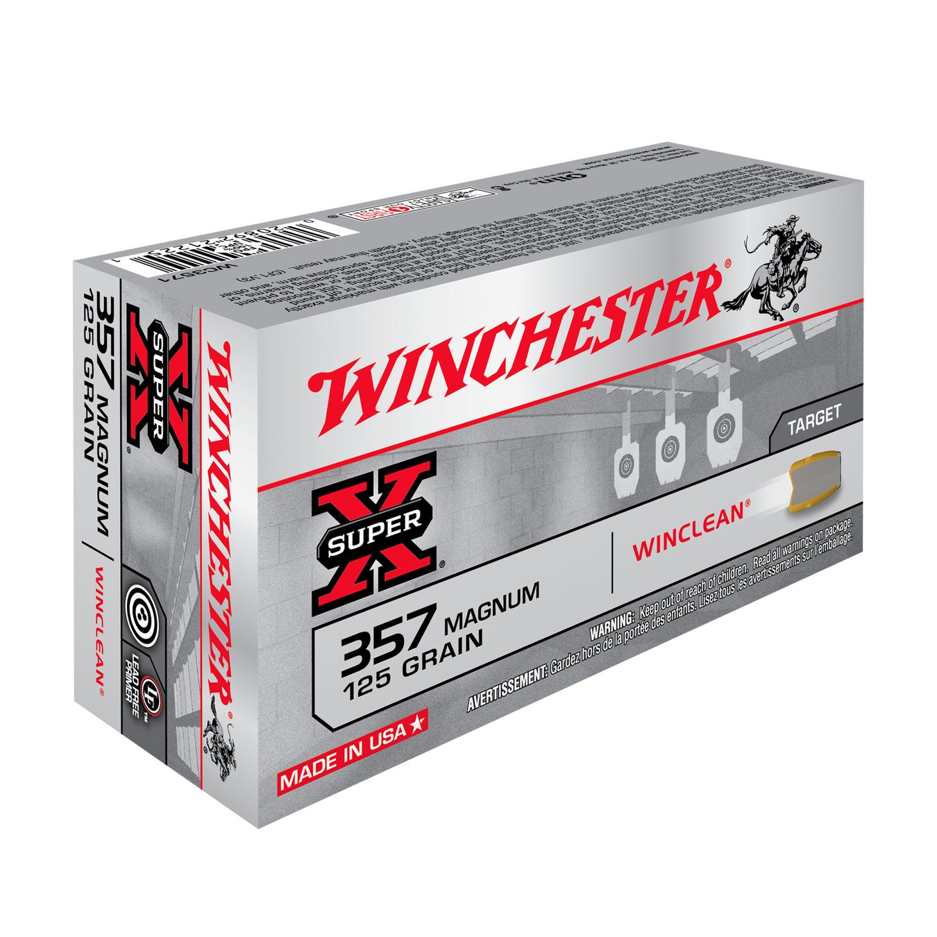 LOT DE 10 BOÎTES WINCHESTER SUPER-X WINCLEAN .357 MAGNUM 125 GR – 500 CARTOUCHES