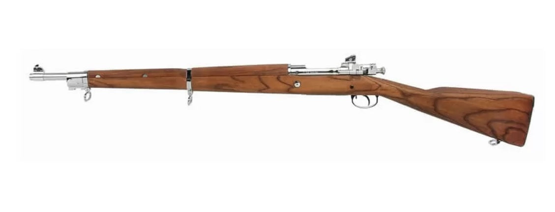 Réplique airsoft G&G GM1903 A3 Springfield Silver 6 mm CO2 bois véritable et métal