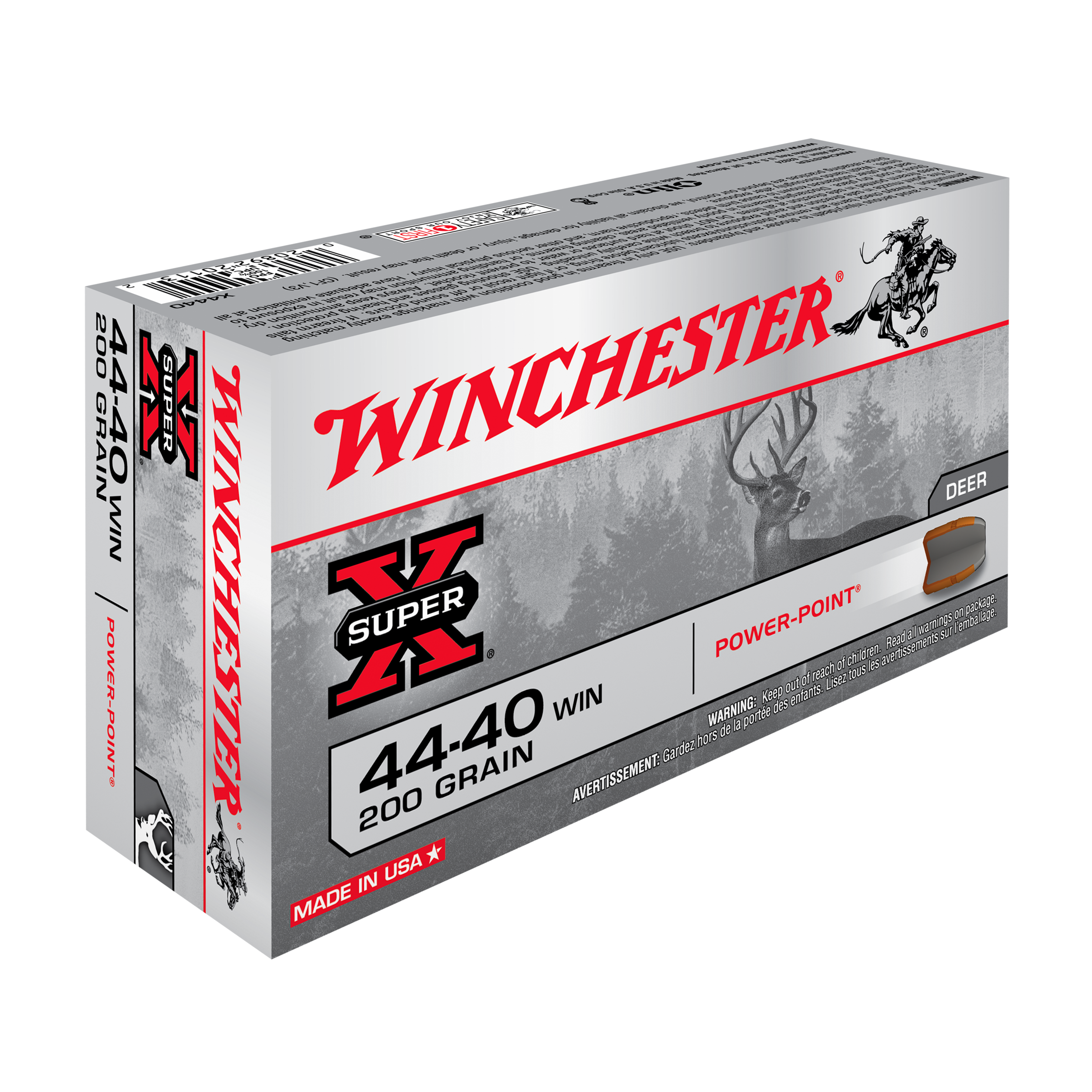 MUNITIONS WINCHESTER SUPER-X .44-40 WINCHESTER POWER-POINT 200 GR – LOT DE 250 CARTOUCHES
