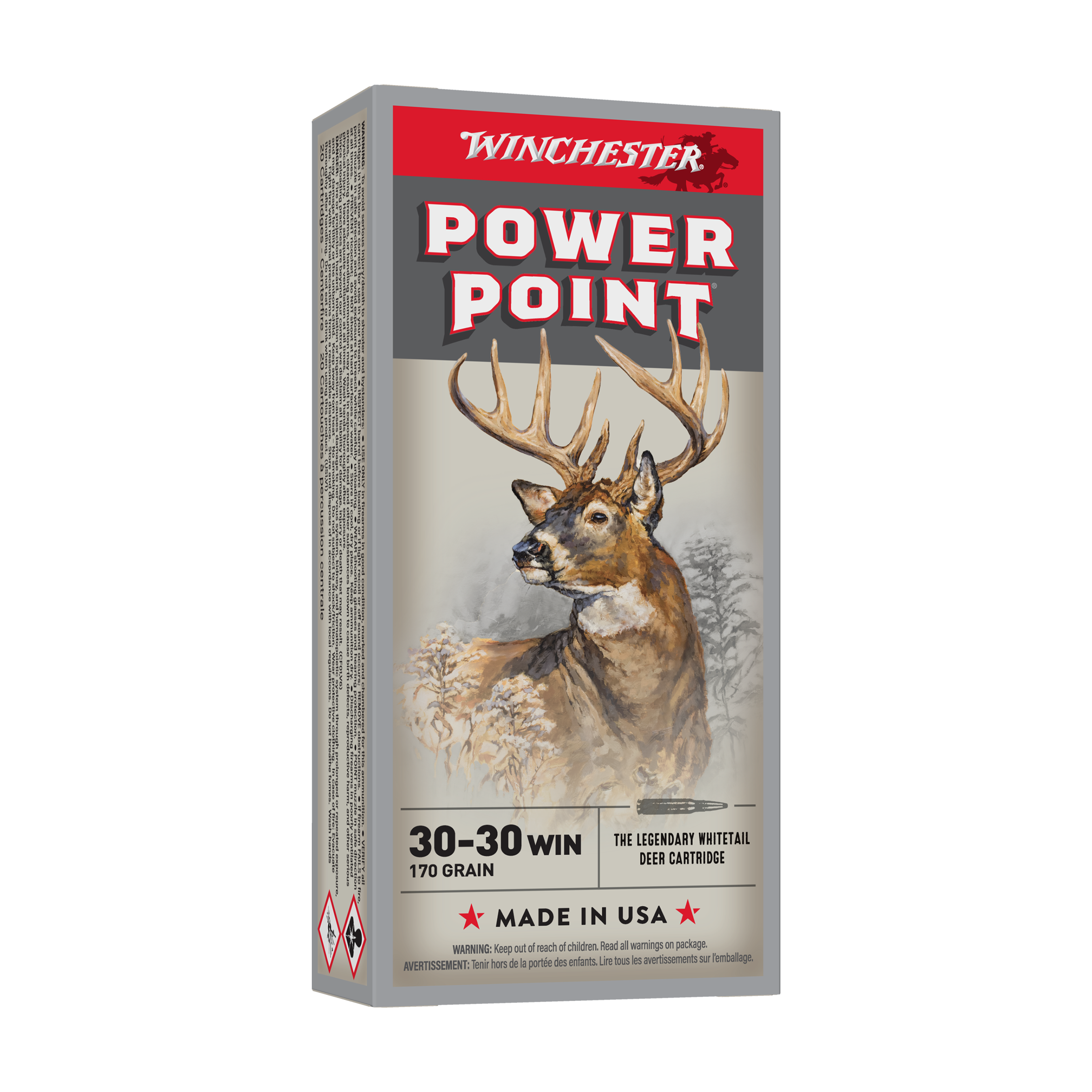 LOT DE 10 BOÎTES WINCHESTER SUPER-X POWER-POINT .30-30 WINCHESTER 150 GR – 200 CARTOUCHES