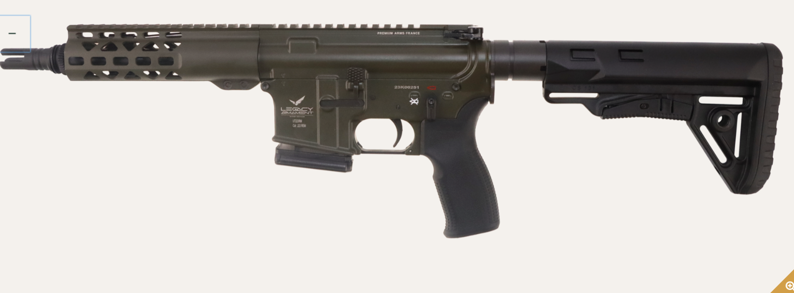 Carabine semi-automatique LEGACY ARMAMENT AR EXTREME Custom Level 1 OD Green cal.223 Rem canon 8