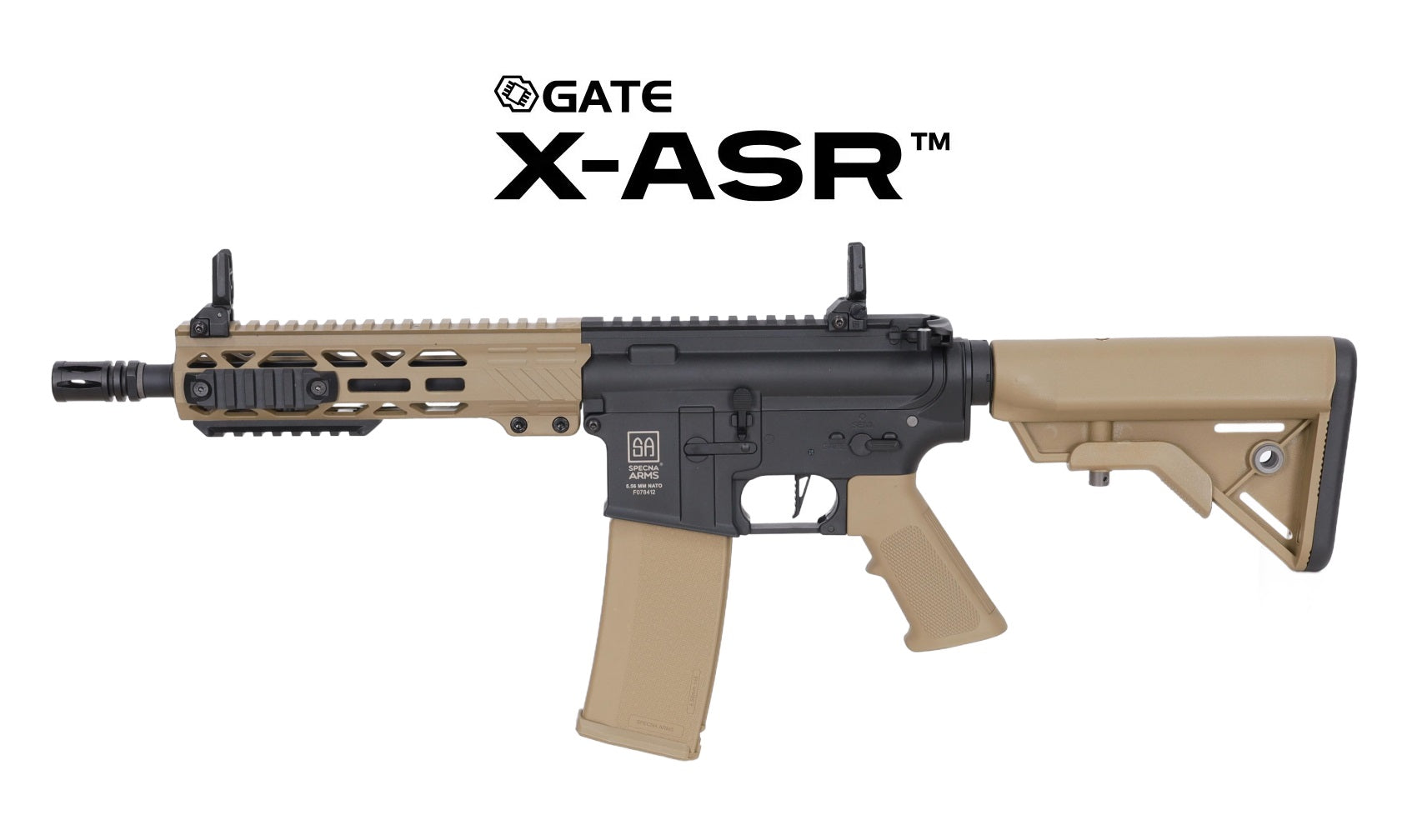 Réplique airsoft SPECNA ARMS SA-F08 FLEX Gen.2 BLDC HAL ETU 6 mm AEG Half-Tan