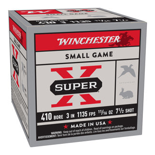 Cartouches WINCHESTER Super-X High Brass .410/76 19,5 g plomb n°7,5 bourre à jupe – Lot de 250 cartouches