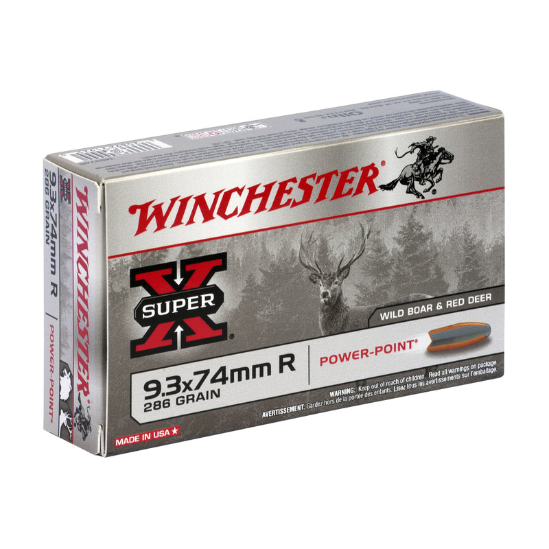 Munitions WINCHESTER SUPER-X 9.3x74R Power-Point 286 gr – Lot de 200