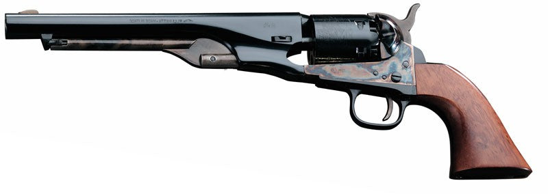 REVOLVER À POUDRE NOIRE PIETTA 1861 NAVY ACIER JASPÉ 7.5