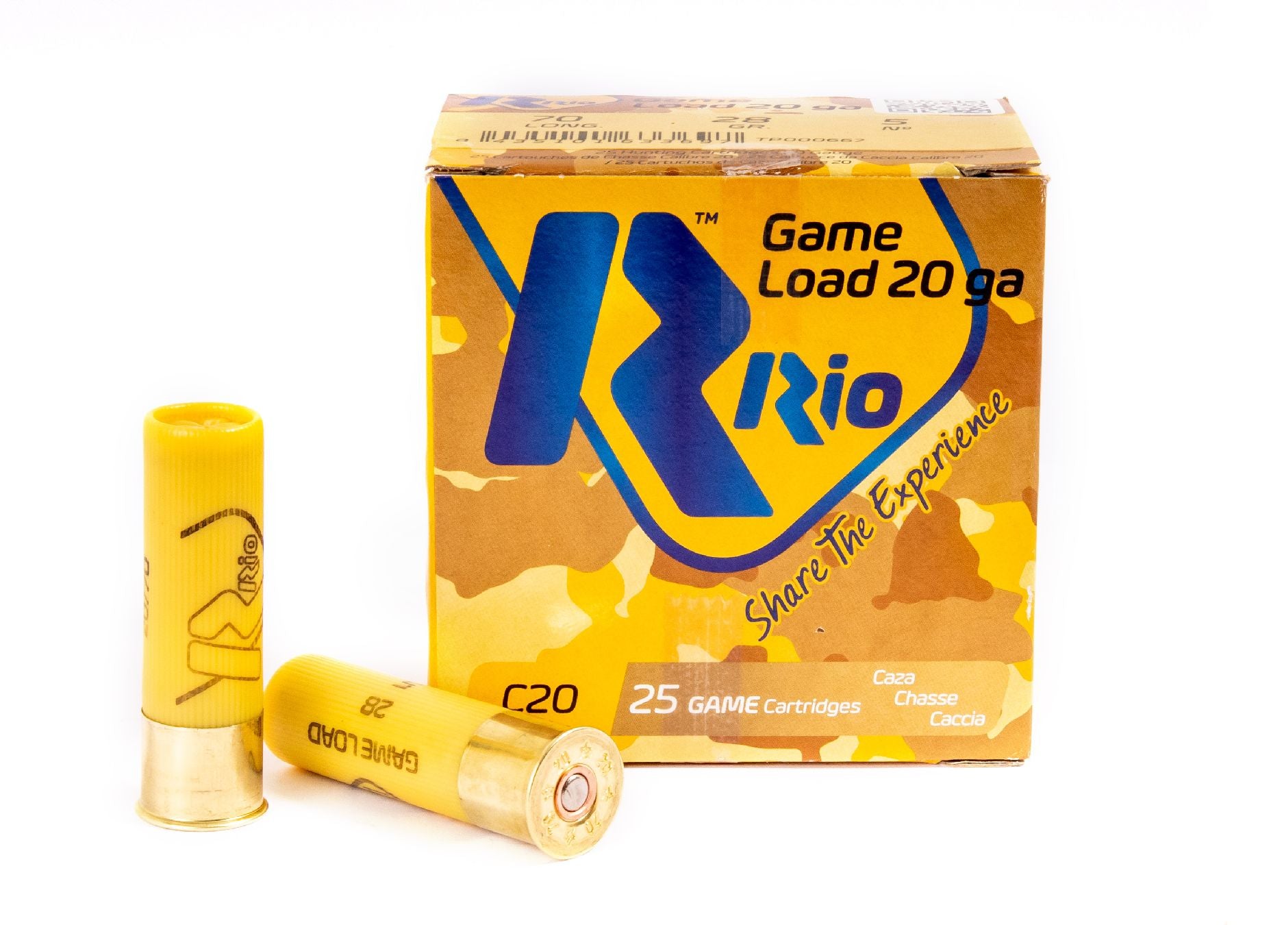 Cartouches RIO Game Load 20/70 28 g plomb n°5 bourre à jupe – Lot de 500 cartouches
