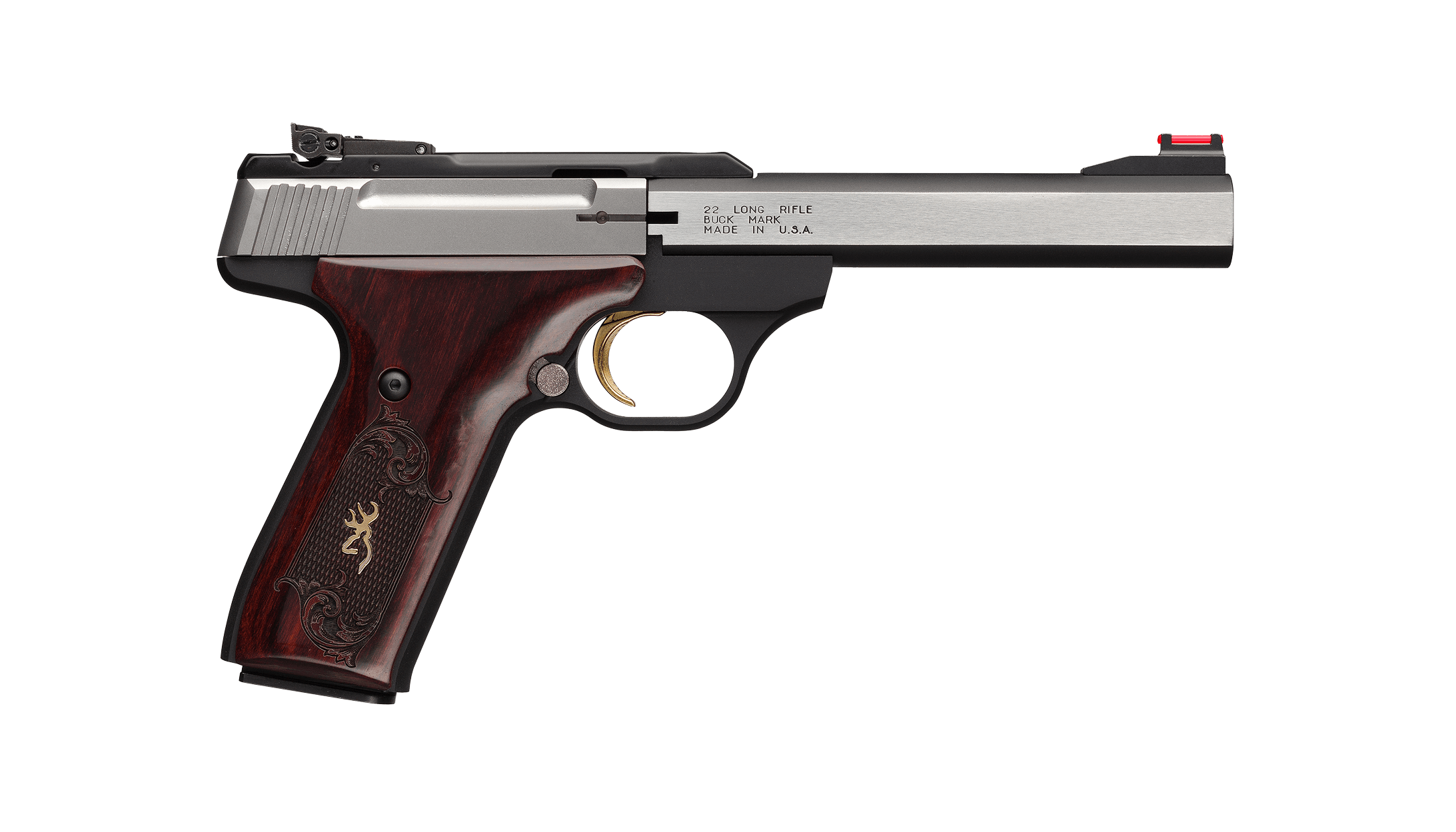 PISTOLET BROWNING BUCK MARK MEDALLION STAINLESS .22 LR – CANON 5