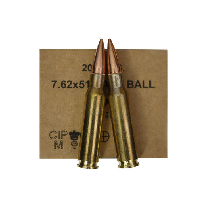Munitions GGG .308 Winchester M80 FMJ 147 gr – 640 Cartouches Caisse M2A1