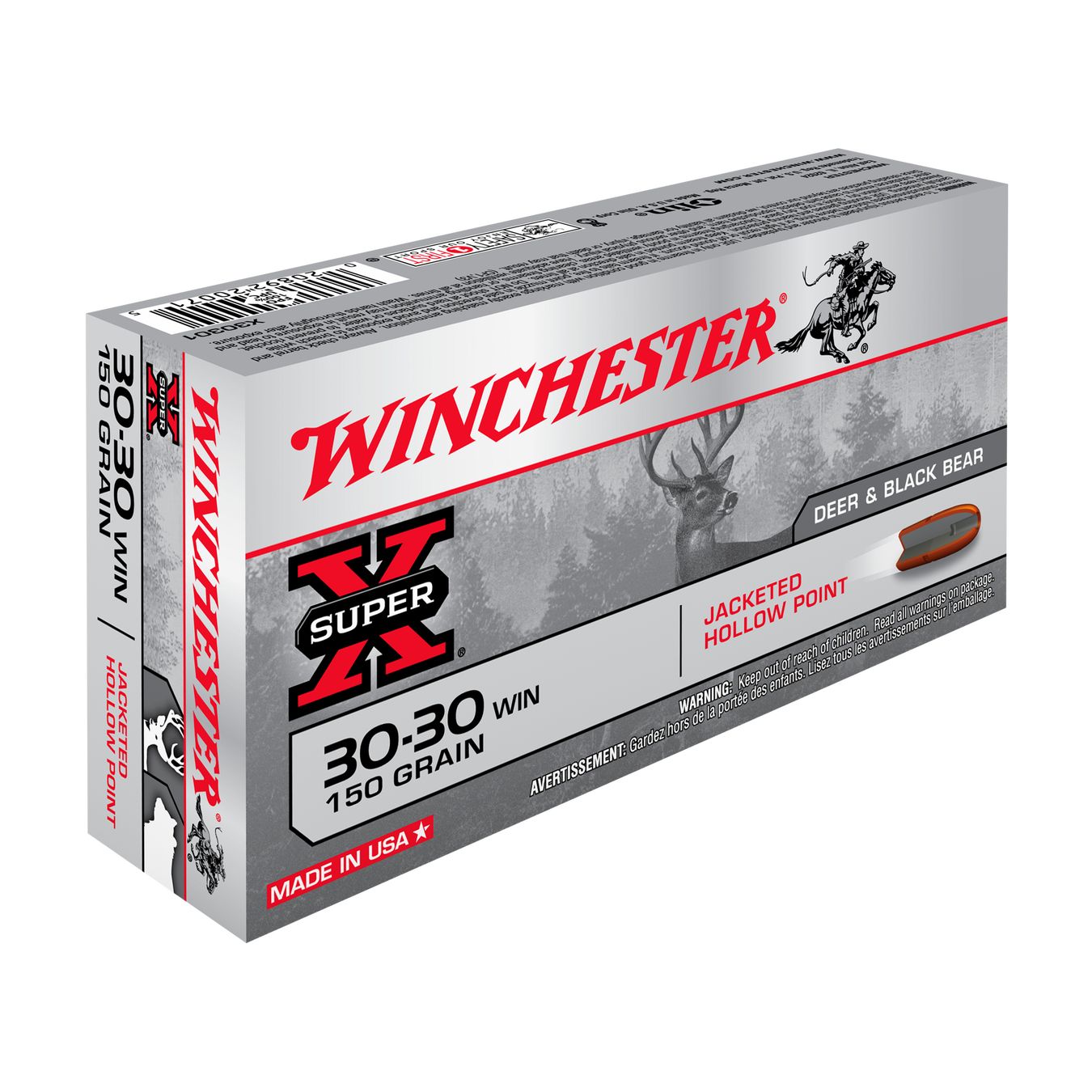 LOT DE 10 BOÎTES WINCHESTER SUPER-X HOLLOW POINT .30-30 WINCHESTER 150 GR – 200 CARTOUCHES