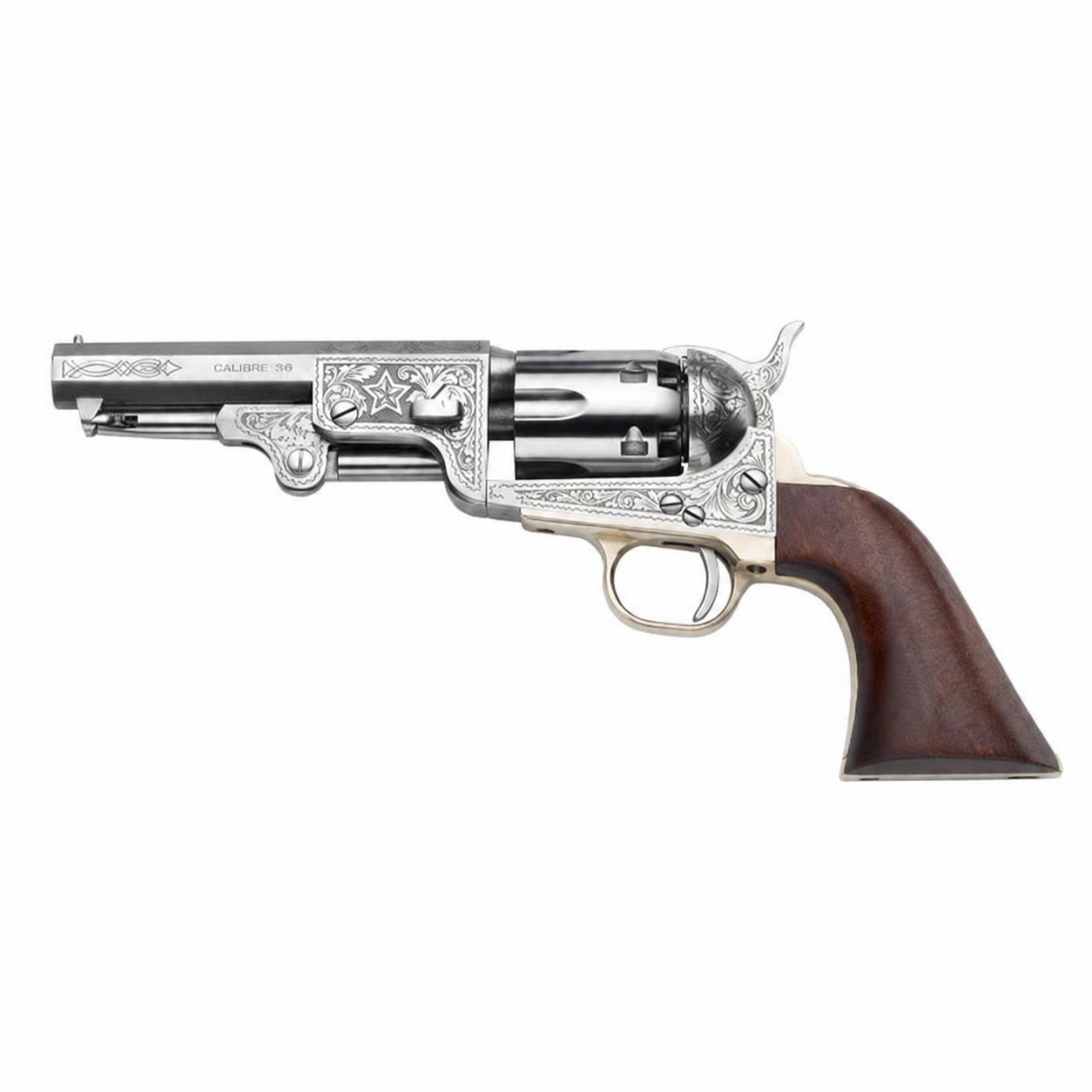 Revolver poudre noire PIETTA 1851 Navy Yank US Marshal .44 PN 4