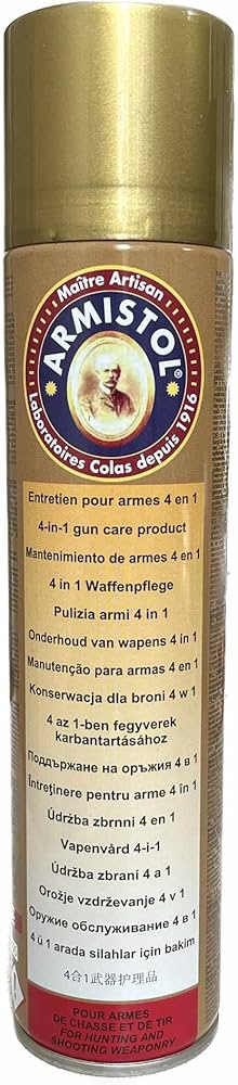 Armistol – Lot de 10 huiles 4 en 1 pour armes – Nettoyant, déplombant, lubrifiant et anticorrosion – 300 ml