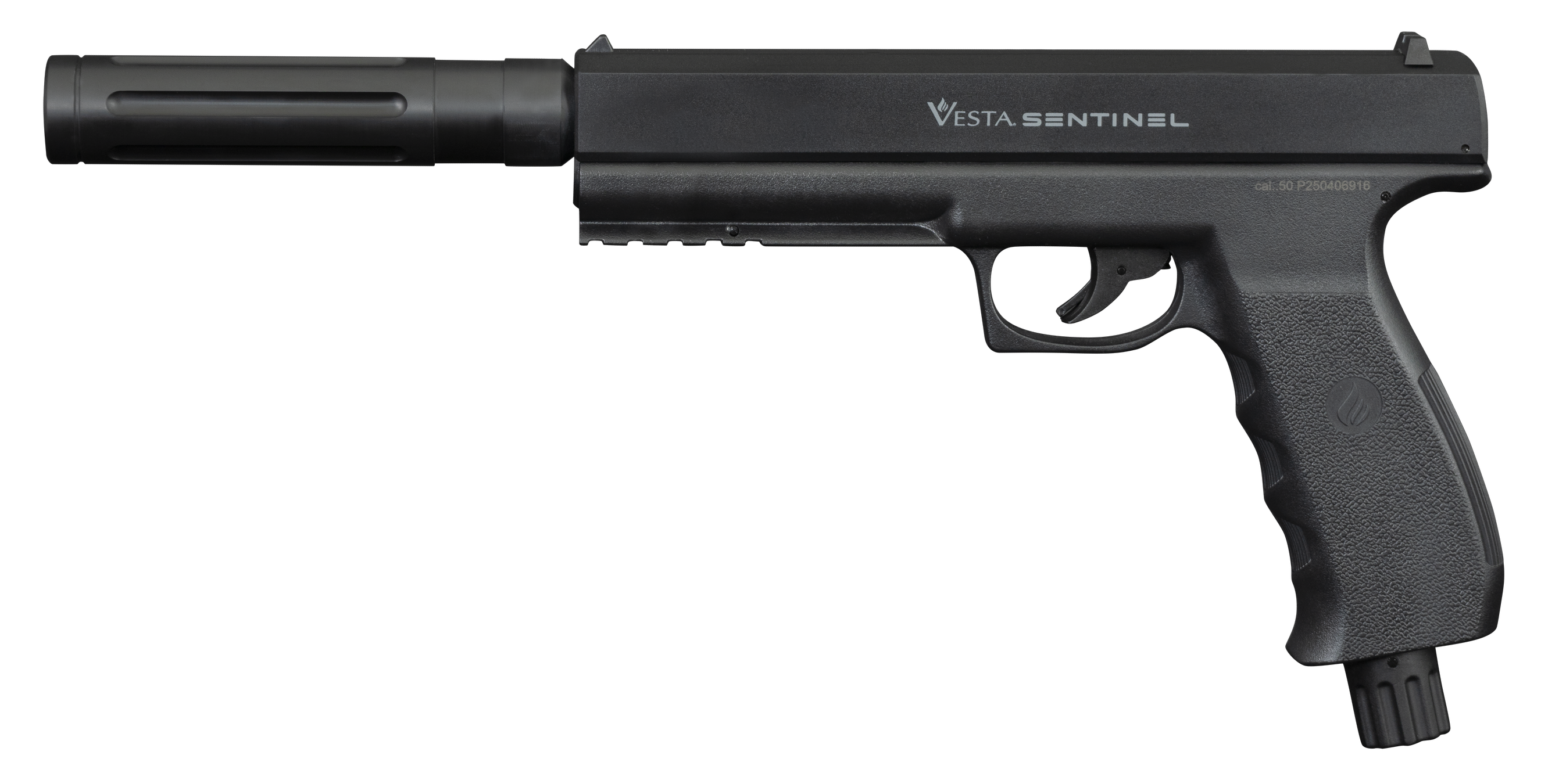 Pistolet de défense VESTA Sentinel C50 calibre .50 19 J avec extension TACHYON-S