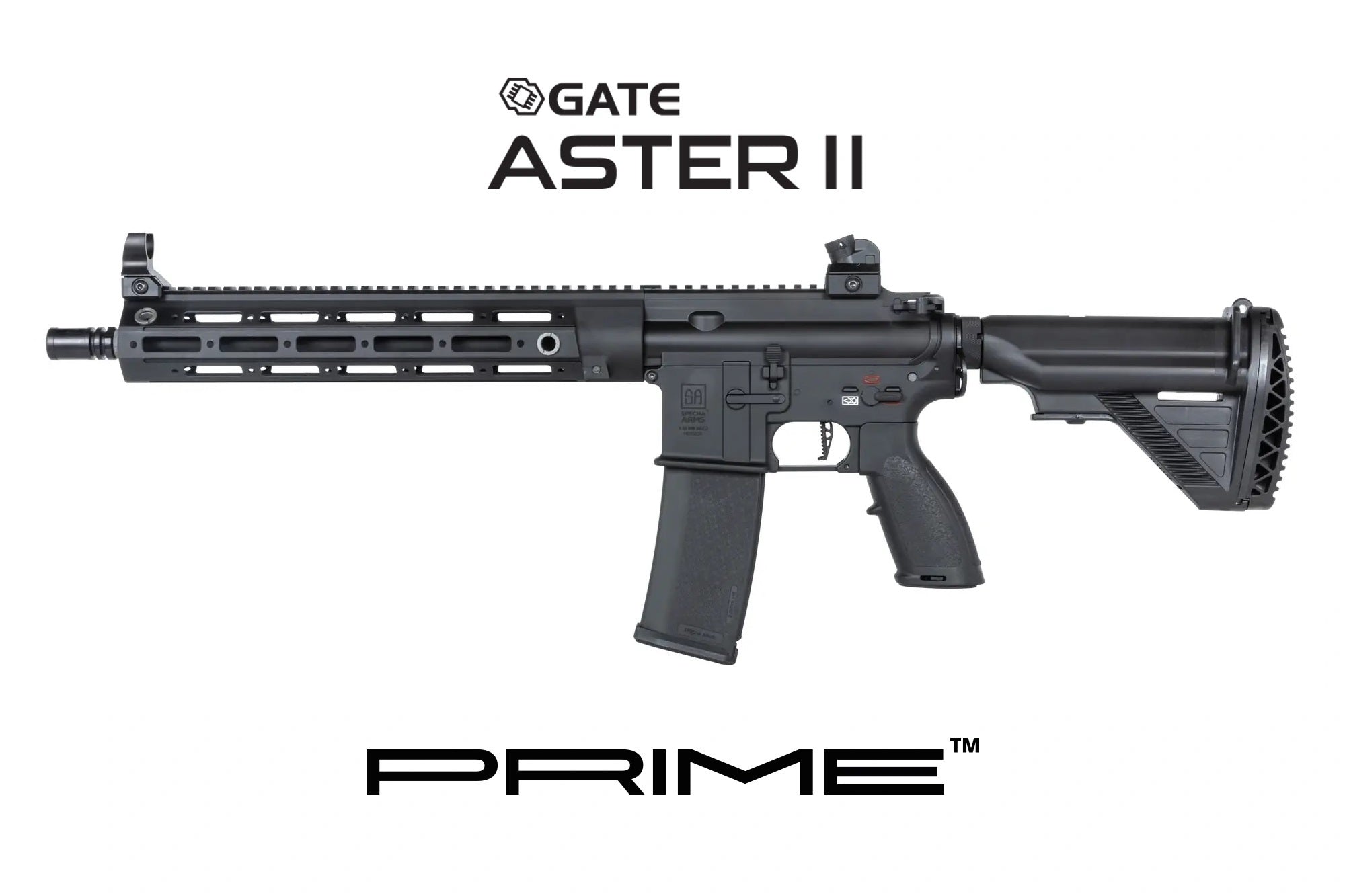 Réplique airsoft SPECNA ARMS SA-PH22 PRIME ASTER II Brushless noire AEG 6 mm