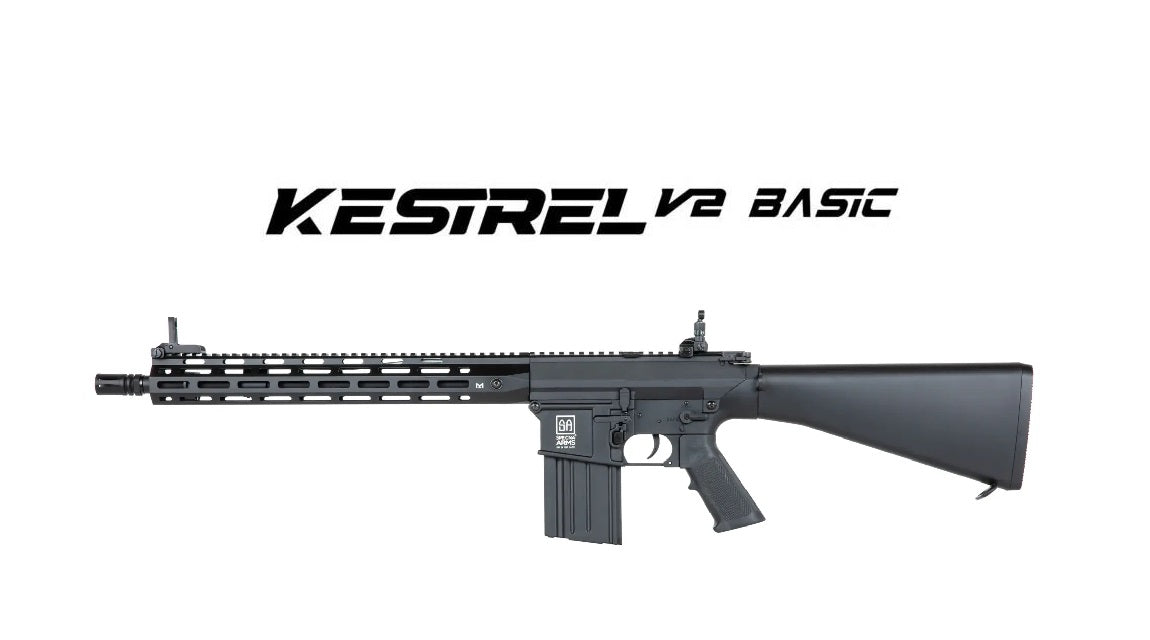 Réplique airsoft AEG SPECNA ARMS SA-E38 EDGE Kestrel ETU SR-25 noire 6 mm