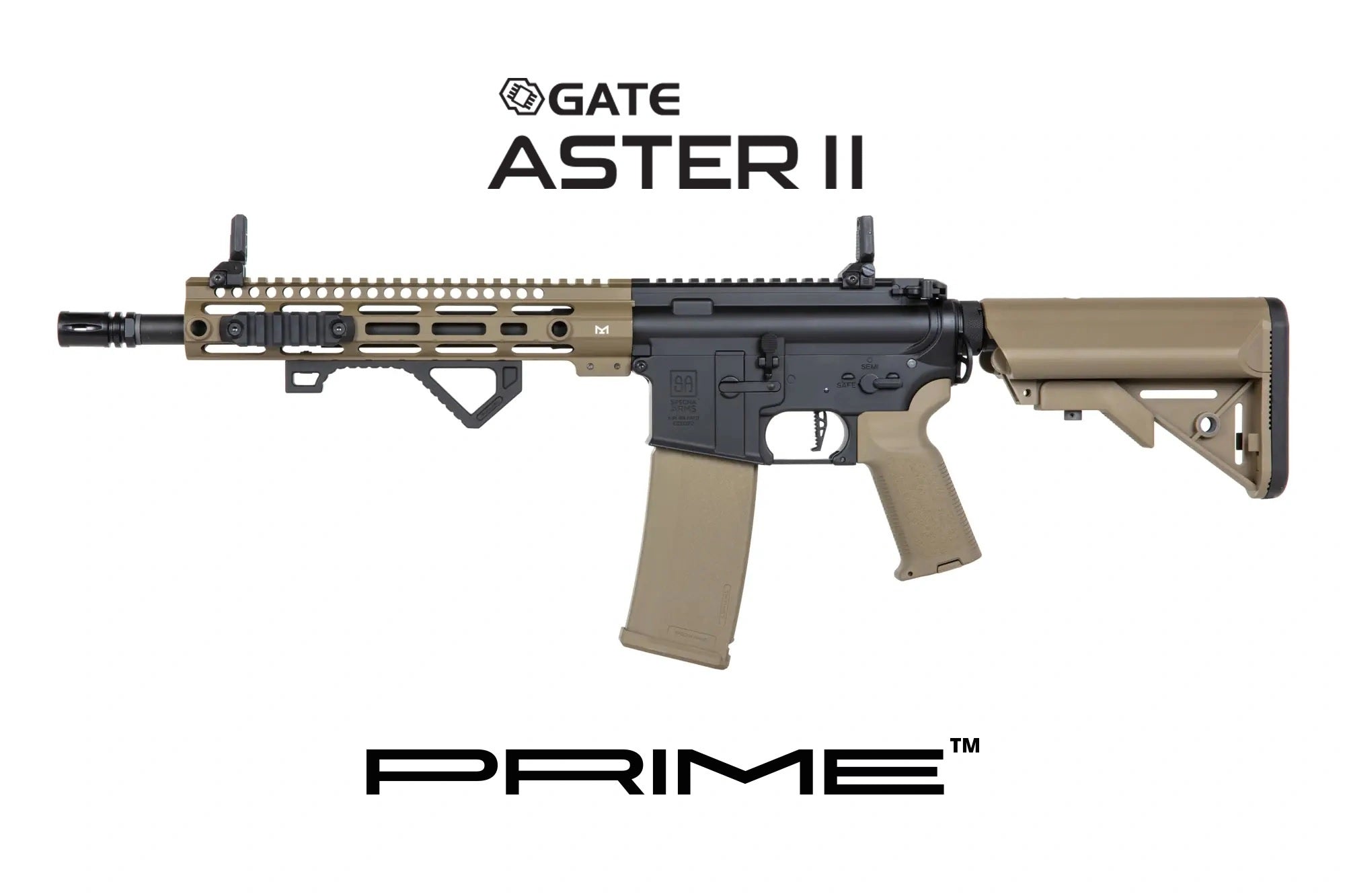 Réplique airsoft AEG SPECNA ARMS SA-P20 PRIME ASTER II Brushless Half Tan 6 mm