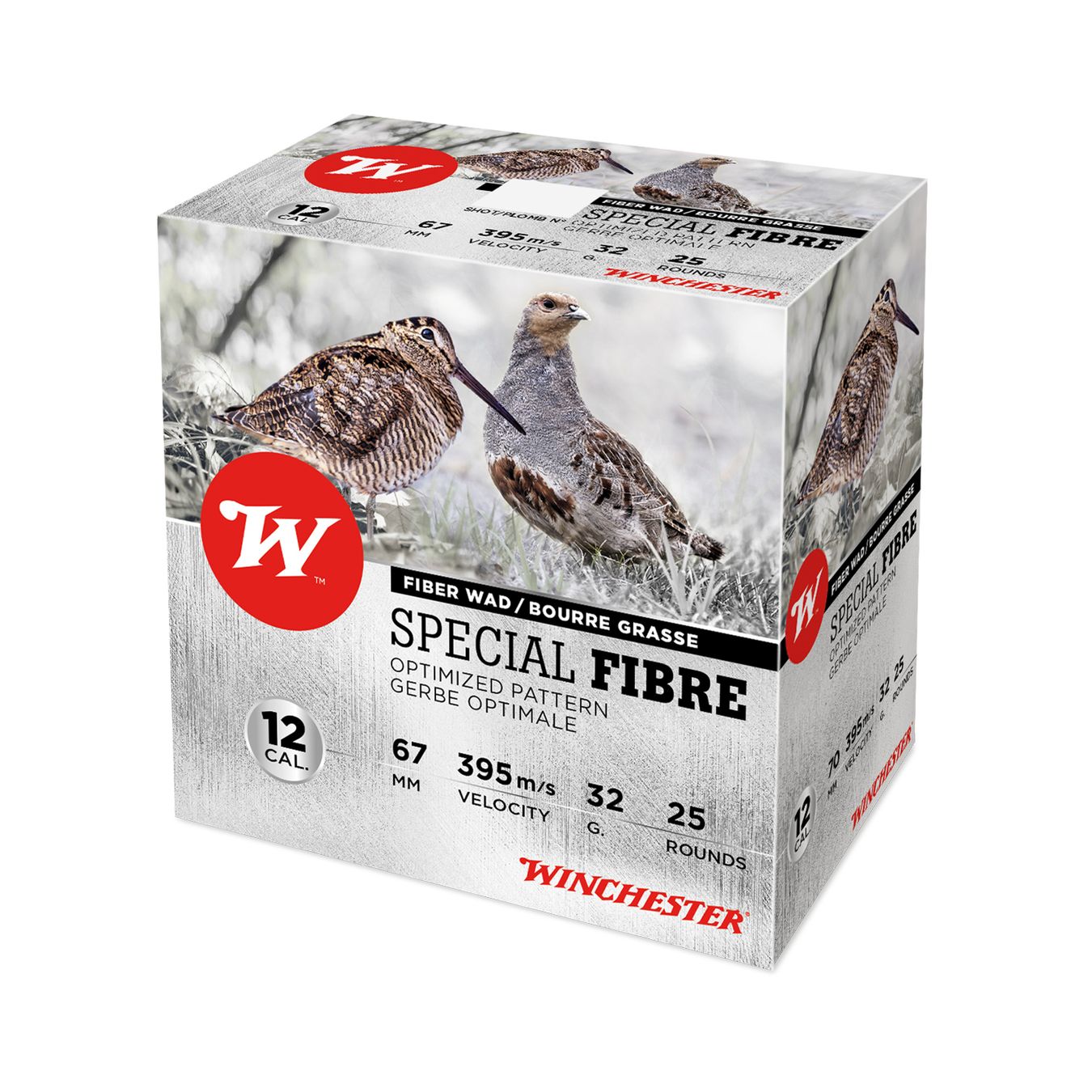 Cartouches WINCHESTER Special Fibre 12/67 32 g plomb n°8 bourre fibre – Lot de 600 cartouches