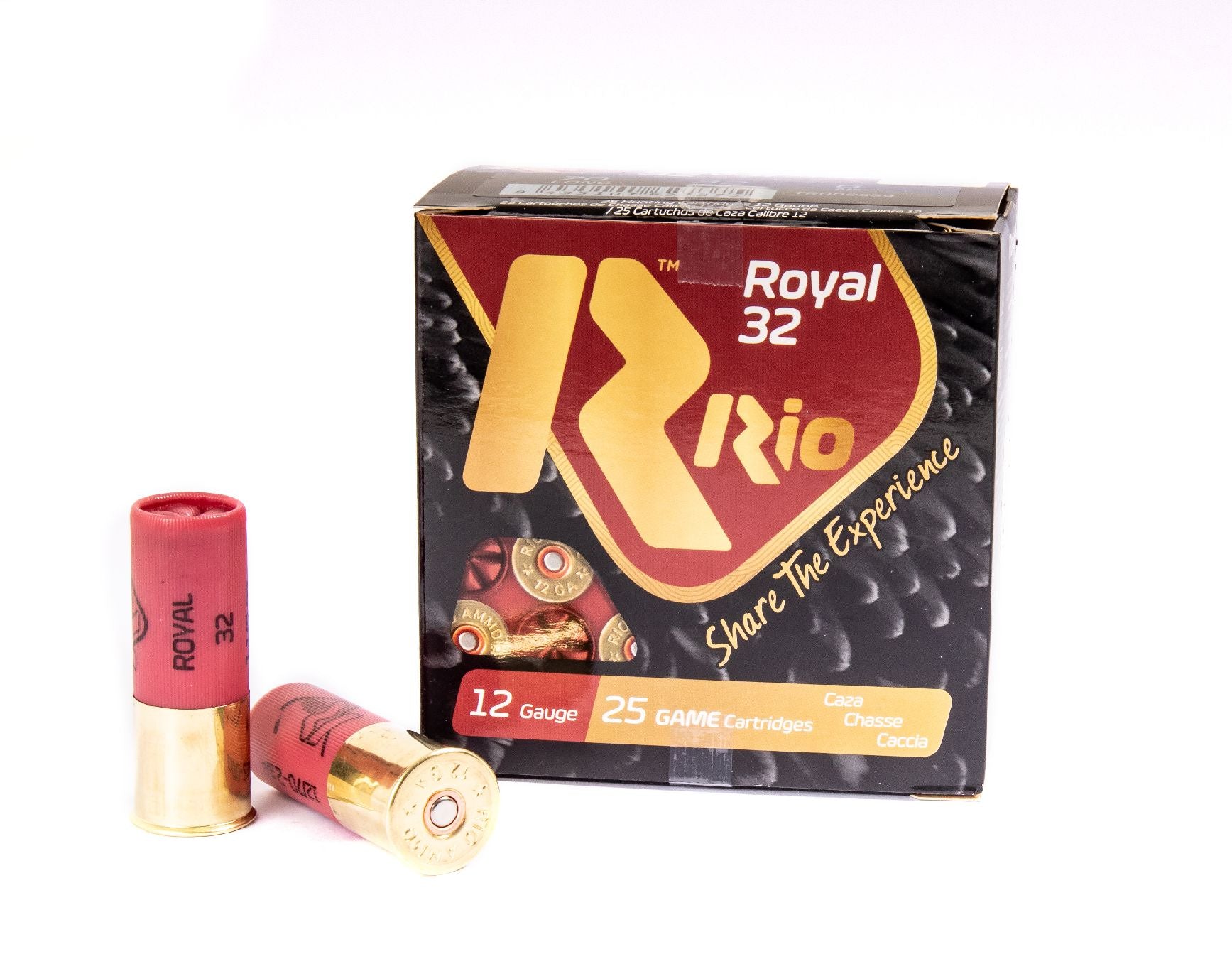 Cartouches RIO Royal 32 12/70 32 g plomb n°7 bourre à jupe – Lot de 500 cartouches