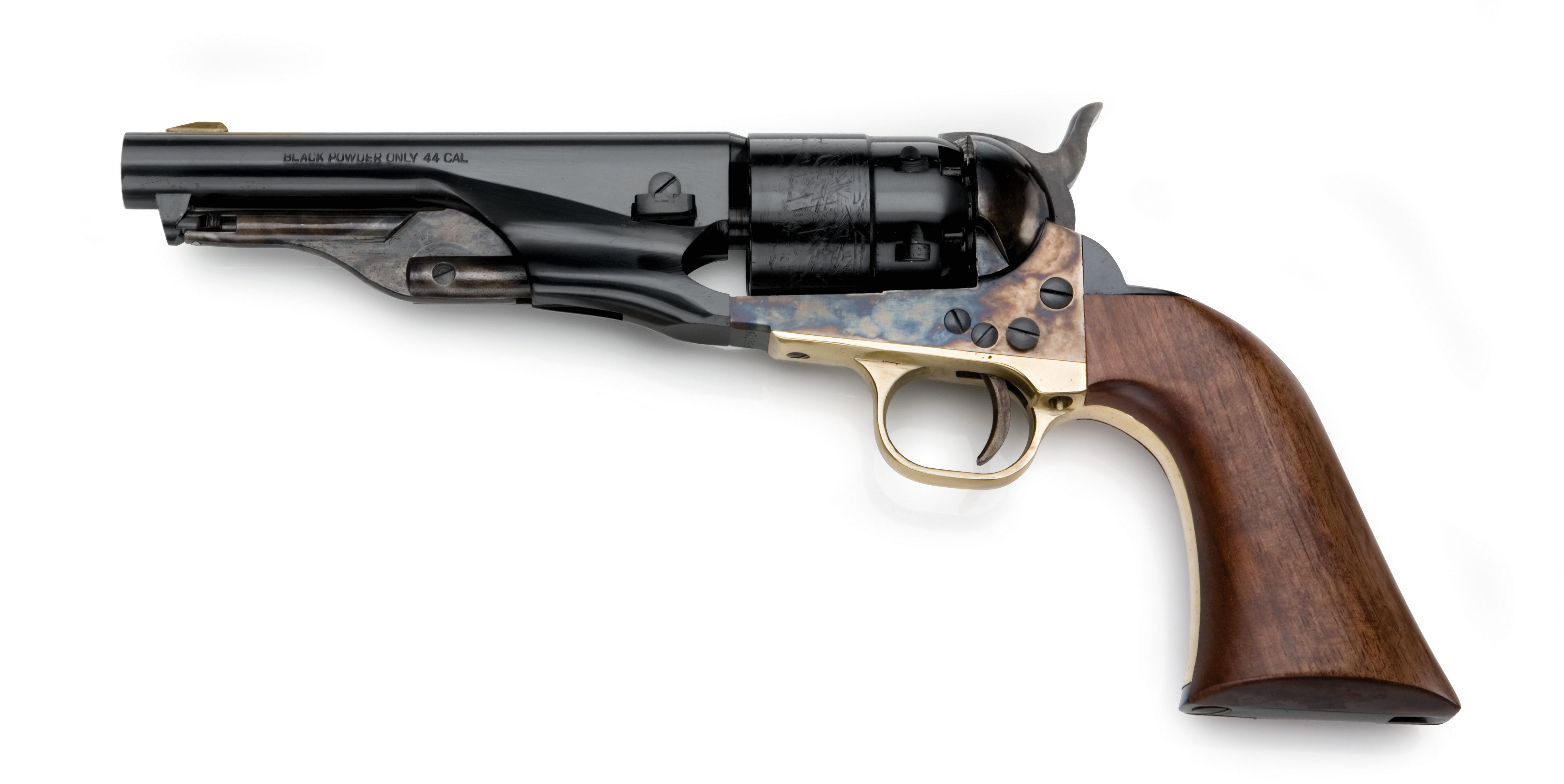 REVOLVER À POUDRE NOIRE PIETTA COLT 1860 ARMY SHERIFF ACIER 5.375