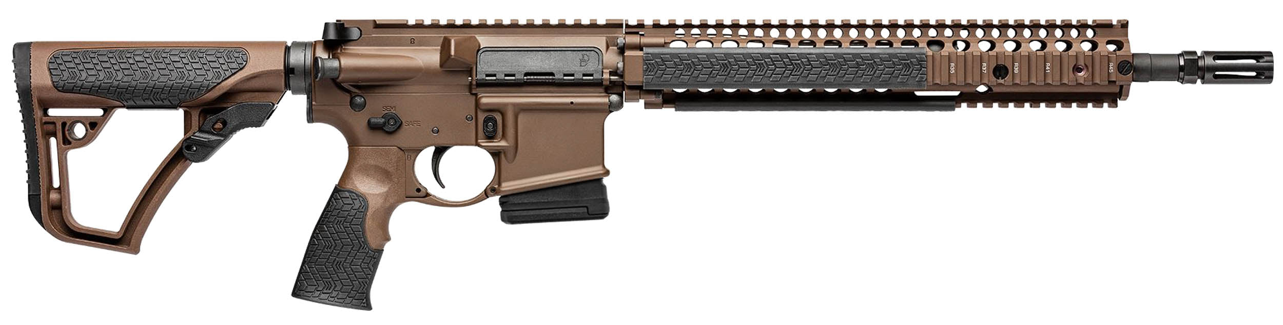 Carabine AR15 DANIEL DEFENSE M4A1 14.5'' cal. 5.56 OTAN Mil Spec Brown RIS II