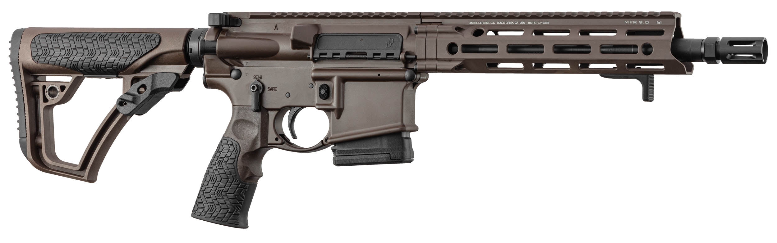 Carabine AR15 DANIEL DEFENSE DDM4 V7-P 10.3'' cal. 5.56 OTAN Mil Spec Brown