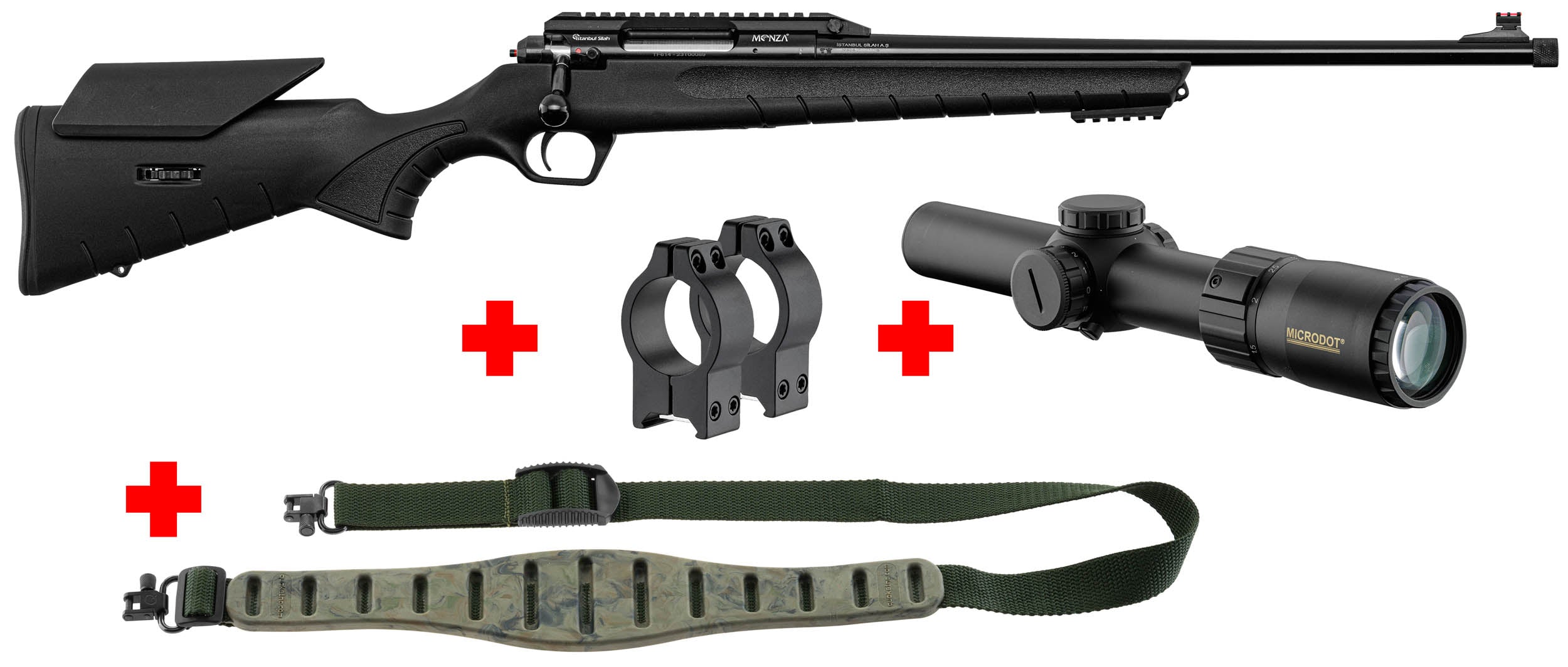 Pack carabine de chasse ISTANBUL SILAH MONZA .308 Win lunette battue 1-4x24