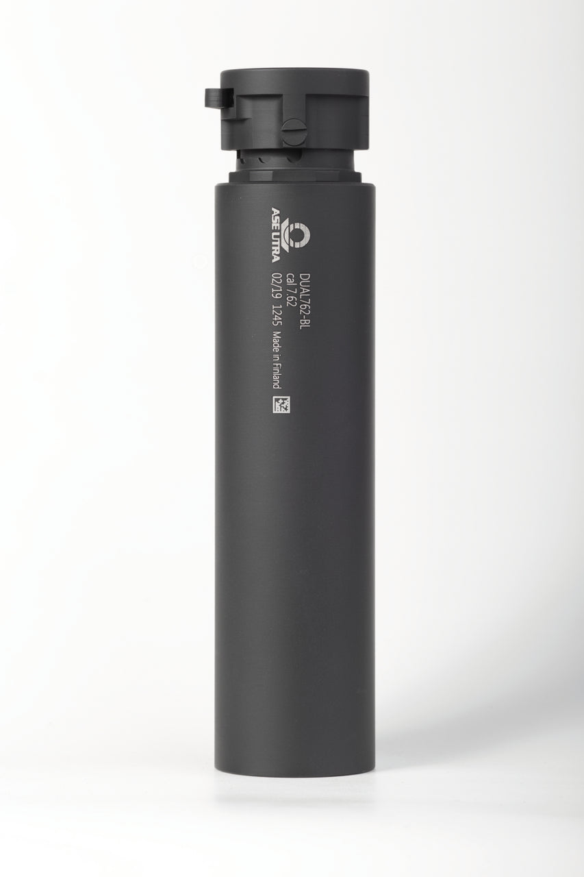 Silencieux ASE UTRA Dual 762-BL cal .30 / 7.62 mm BoreLock Cerakote noir