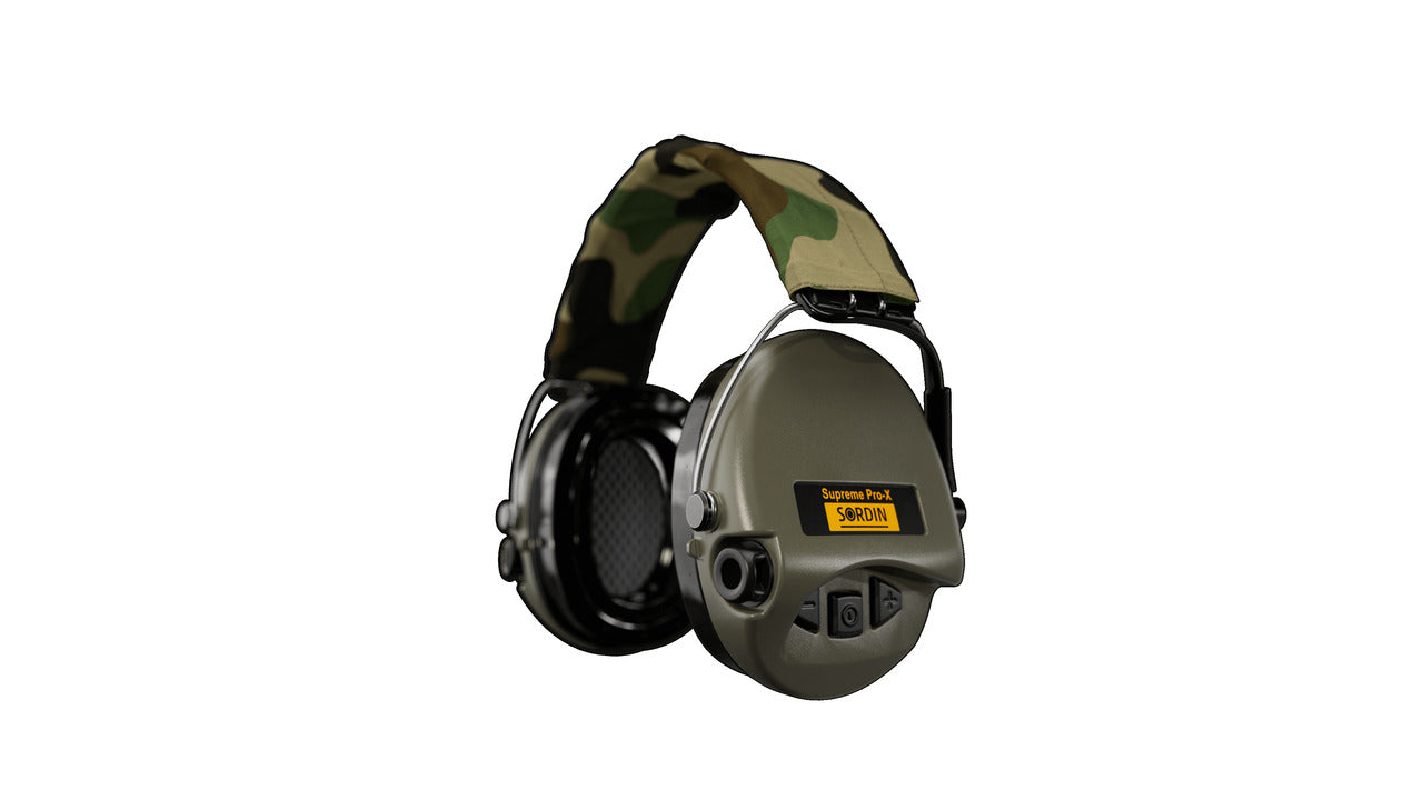 CASQUE ANTI BRUIT ÉLECTRONIQUE SORDIN SUPREME PRO X HEADBAND VERT GEL