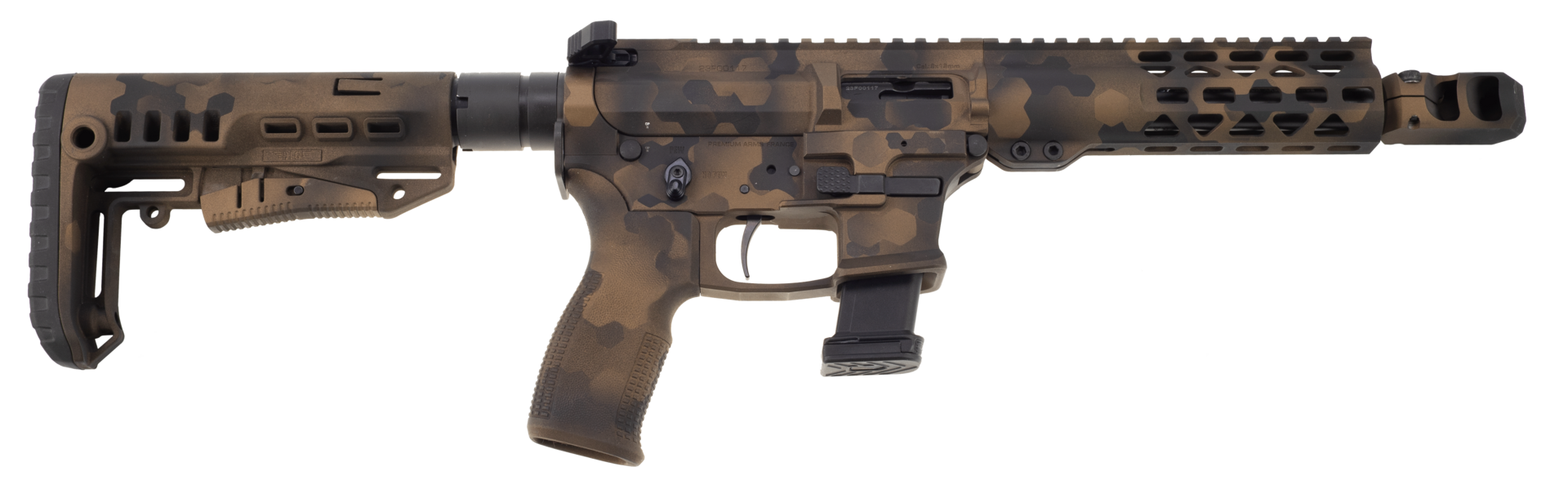 Carabine semi-automatique LEGACY ARMAMENT AR EXTREME Custom Level 3 Burnt Bronze cal. 9x19 canon 8