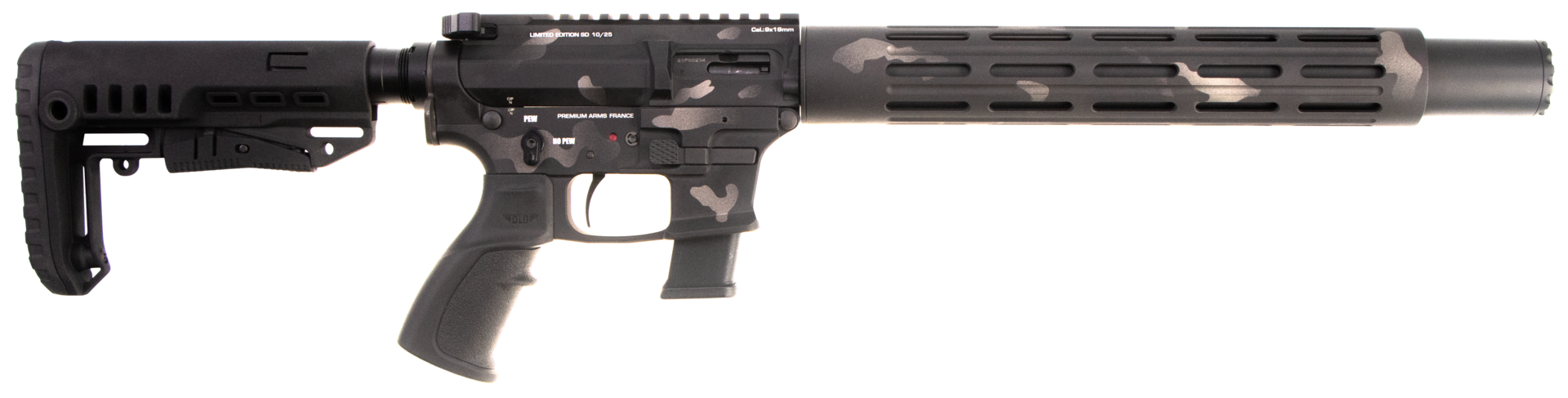 Carabine semi-automatique LEGACY ARMAMENT AR9 SD Black Camo cal. 9x19