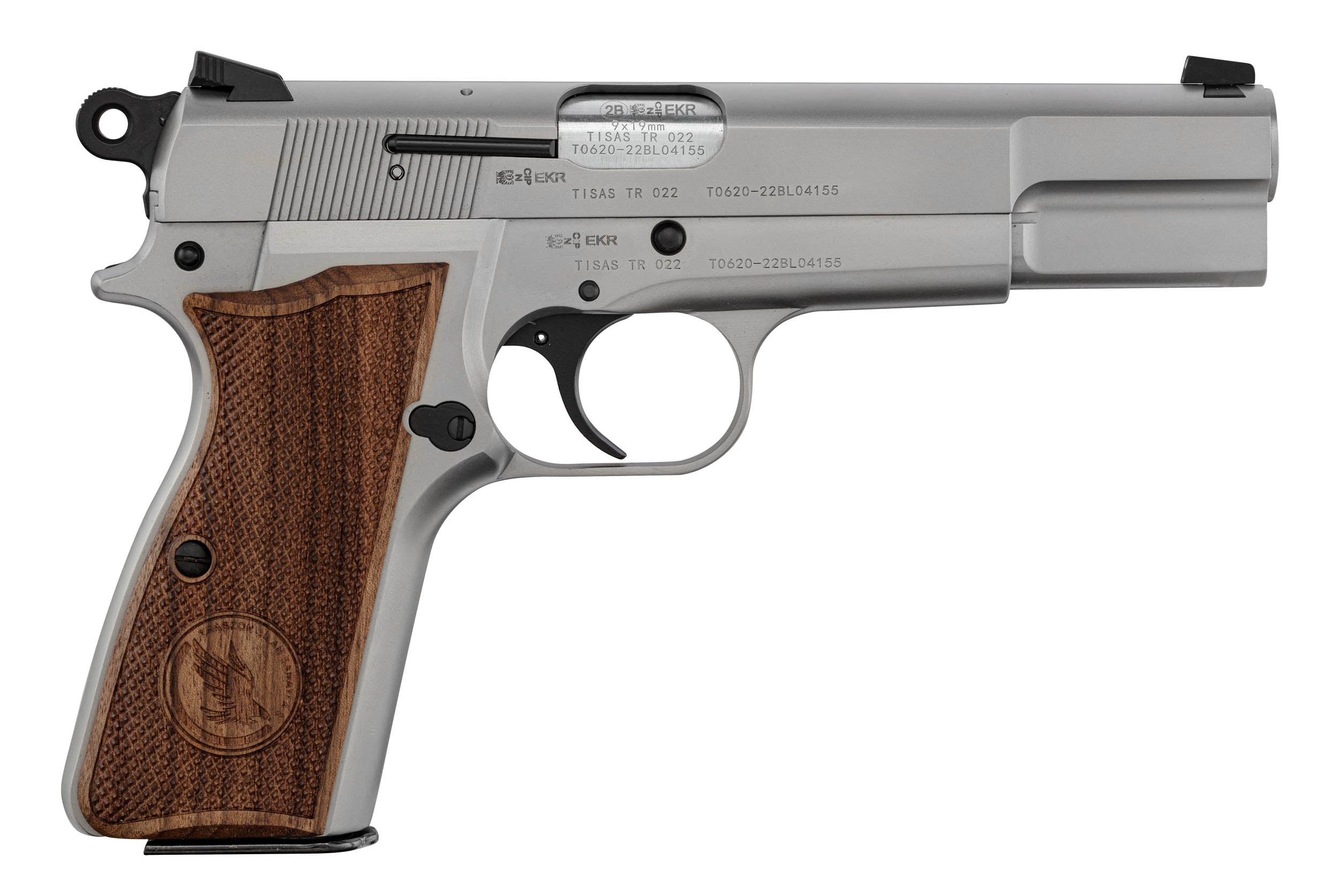 Pistolet TISAS ZIG 14 Stainless calibre 9x19 mm type GP35 acier inox
