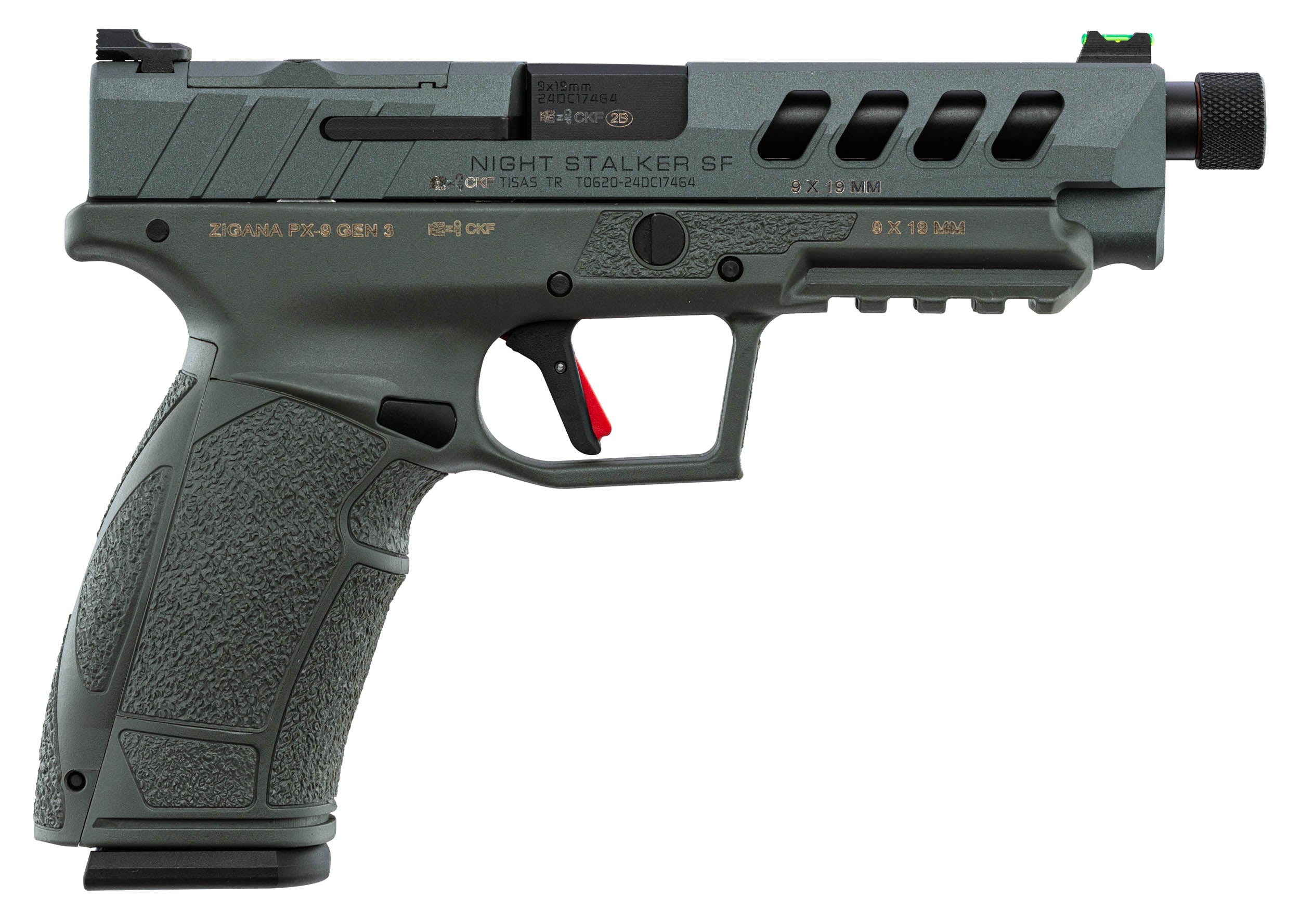 Pistolet TISAS PX-9 NIGHT STALKER SF GEN3 cal. 9x19 mm Fileté Optic Ready