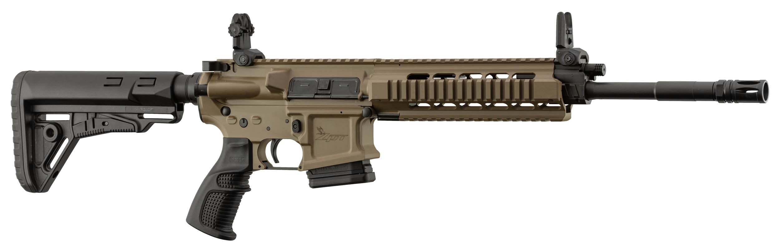 Carabine TISAS ZPT 556 AR15 à piston 14.5'' cal. 5.56/.223 Rem Filetée