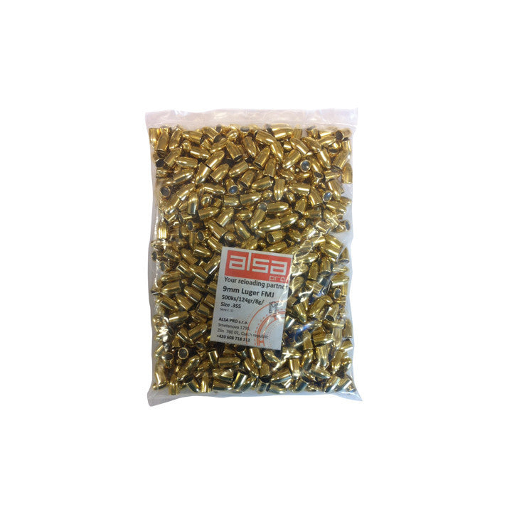 ALSA ogives 9x19 124 grains FMJ RN boîte de 500