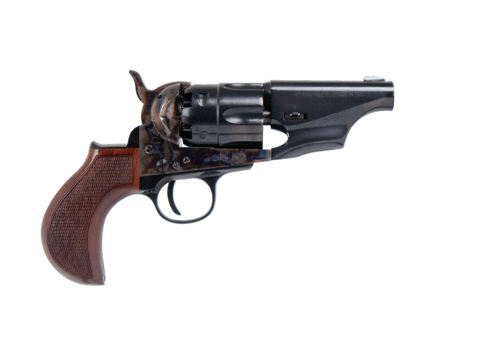 REVOLVER À POUDRE NOIRE PIETTA 1862 POCKET POLICE SNUBNOSE THUNDERER ACIER 3