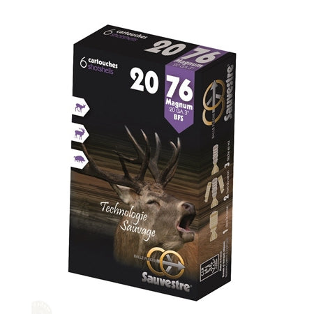 Balles SAUVESTRE BFS Magnum 20/76 22,5 g – Lot de 60 cartouches
