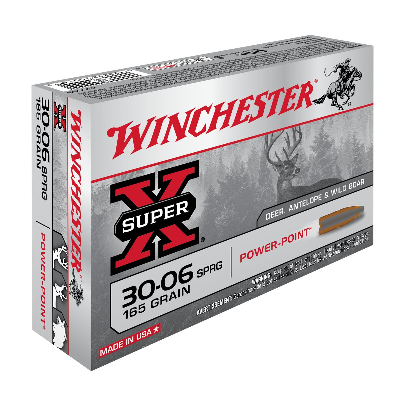 Munitions WINCHESTER SUPER-X 30-06 Springfield Power-Point 150 gr – Lot de 300