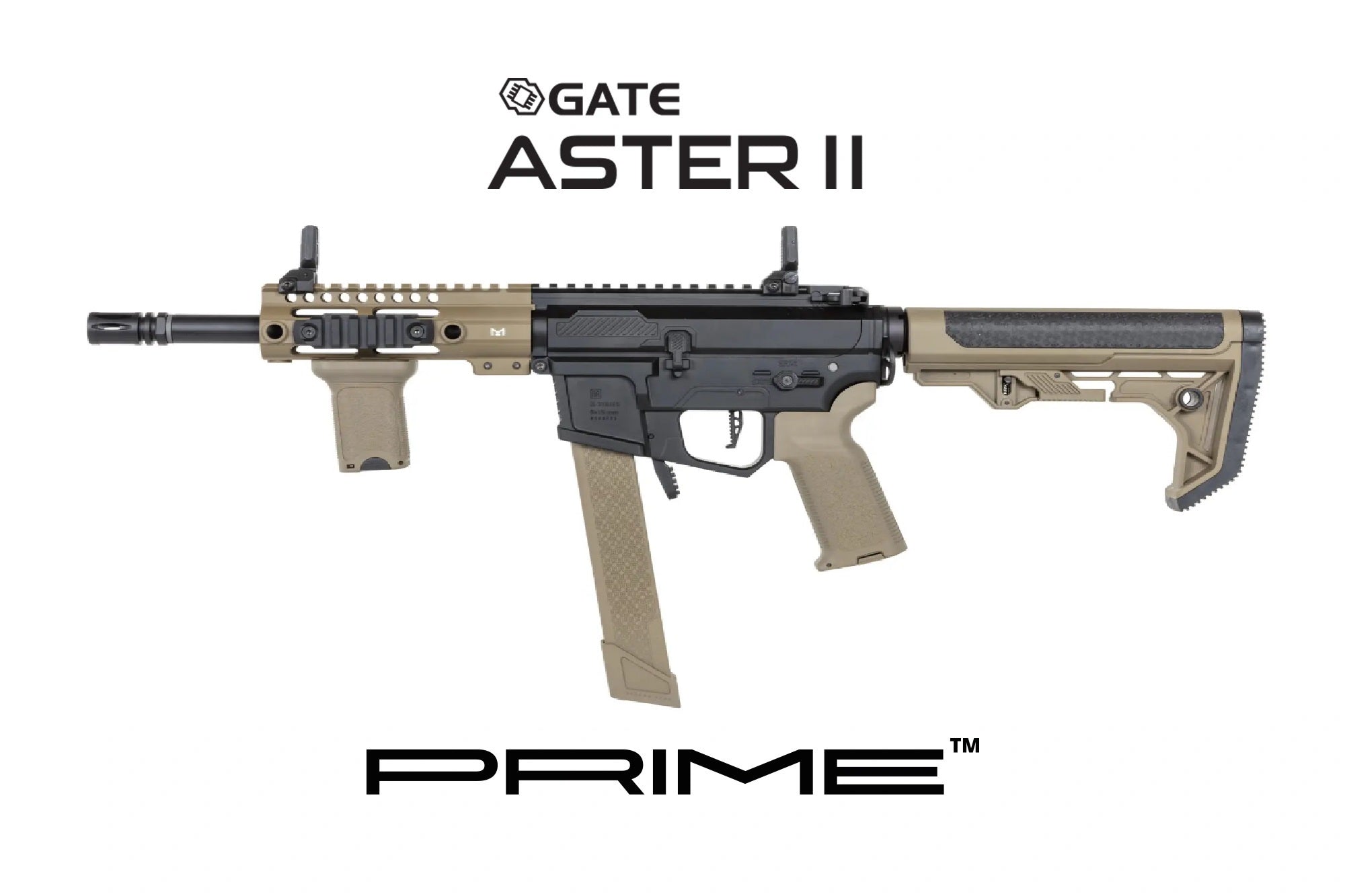 Réplique airsoft AEG SPECNA ARMS SA-PX01 PRIME BLDC GATE ASTER II 6 mm Half Tan