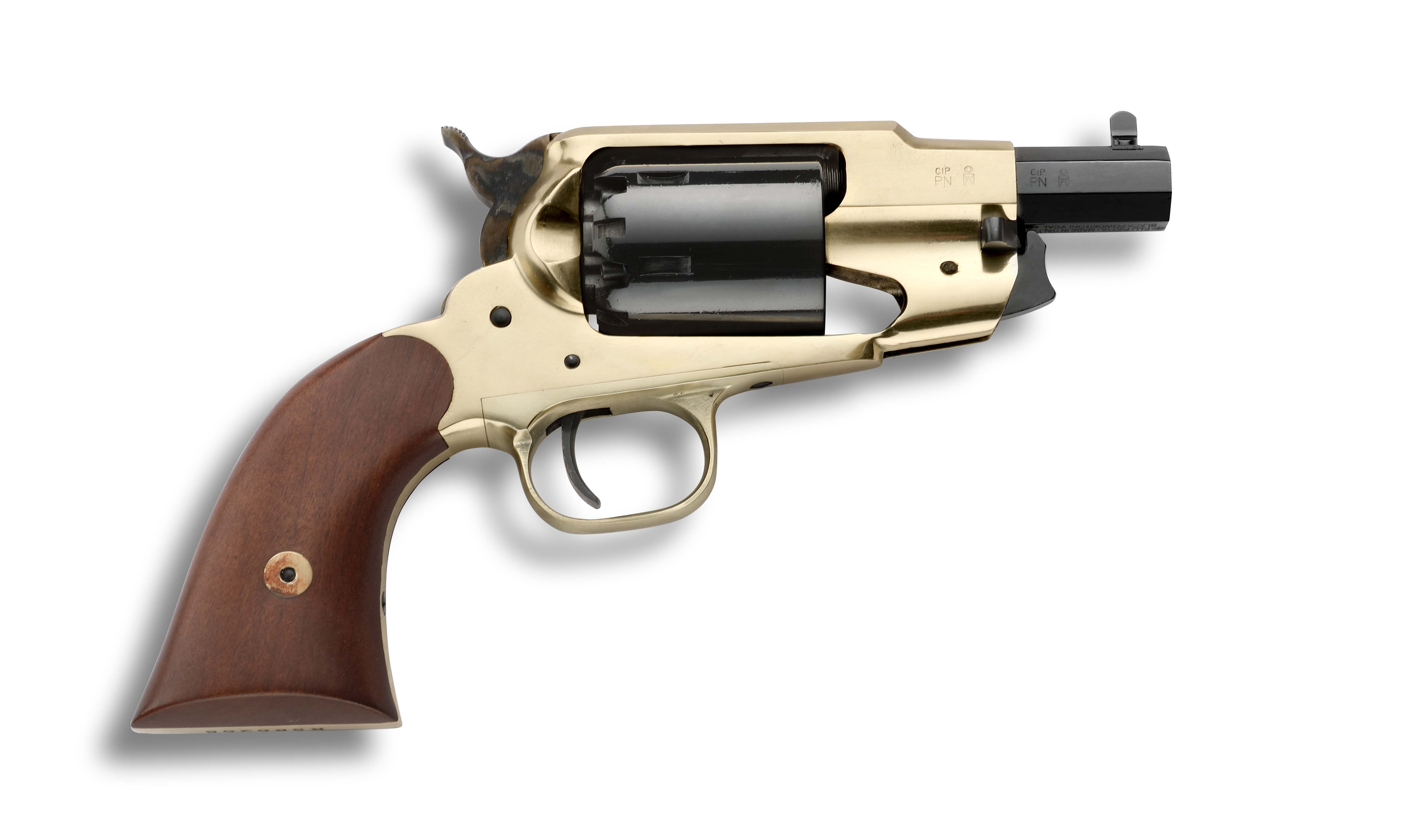 Revolver à poudre noire PIETTA 1858 Remington Texas laiton .44 PN canon 3″
