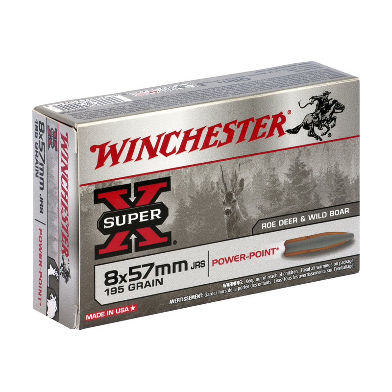 Lot de 5 boîtes WINCHESTER Super X Power-Point 8x57 JRS 195 gr – 100 cartouches