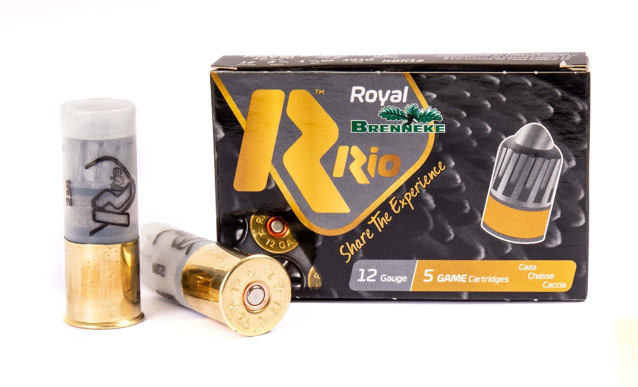 Cartouches RIO Brenneke Slug 12/70 balle 32 g bourre à jupe – Lot de 200 cartouches