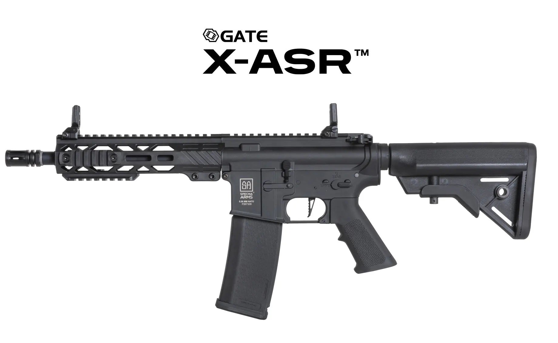 Réplique airsoft SPECNA ARMS SA-F08 FLEX Gen.2 BLDC HAL ETU 6 mm AEG noire