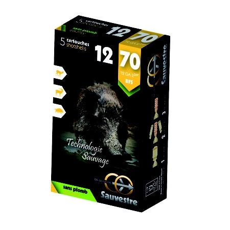 Balles SAUVESTRE BFS SP sans plomb 12/70 21 g – Lot de 60 cartouches