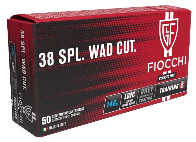 Cartouches FIOCCHI .38 Spécial LWC 148 gr – Boîte de 50