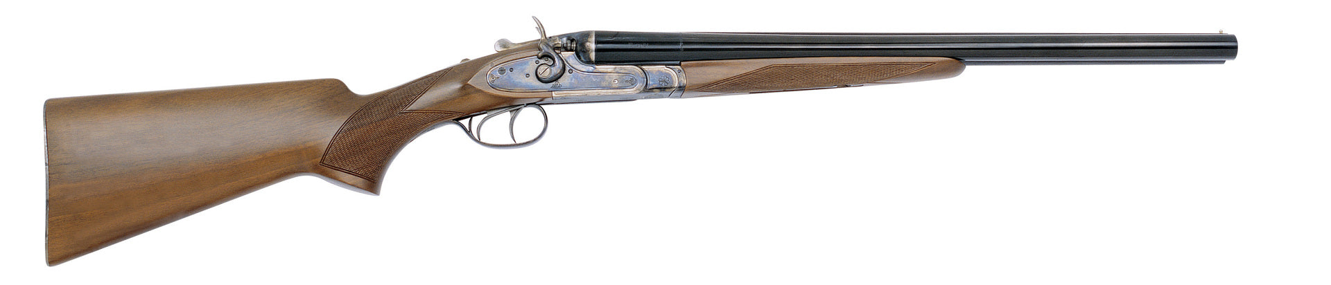 Fusil Coach Gun HUGLU à chiens extérieurs cal. 12/76 canon 20