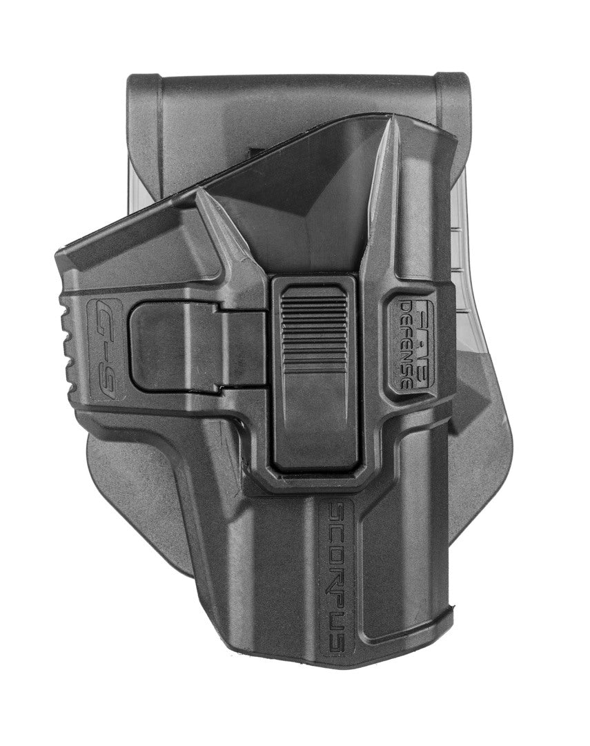 Holster FAB Defense SCORPUS M1 Paddle Rétention Niveau 2 pour Glock 17 / 19 / 19X / 45 Noir